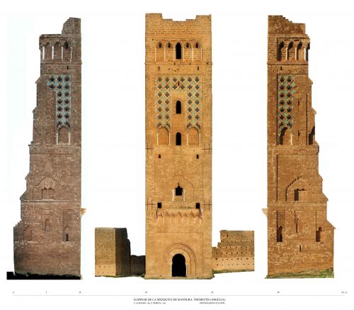 Mezquita de Mansura (Tremecén, Argelia) - Alzados alminar ortoimagenes