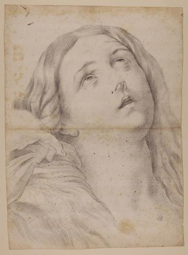 Estudio de la cabeza de Magdalena penitente de Guido Reni