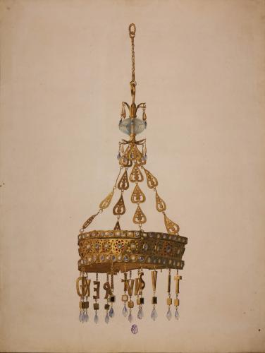 Corona votiva de Recesvinto  del tesoro de Guarrazar (Toledo)