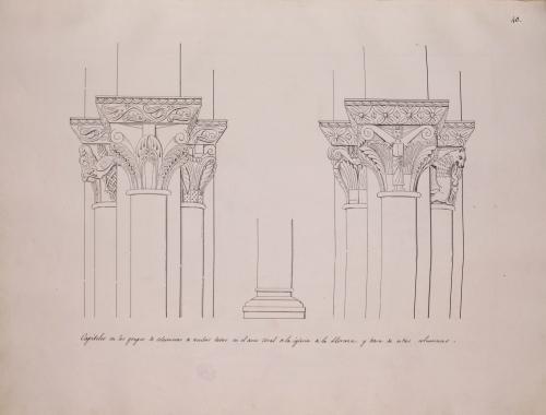Capiteles del arco toral de la iglesia de Santa Eulalia (La LLoraza, Villaviciosa)