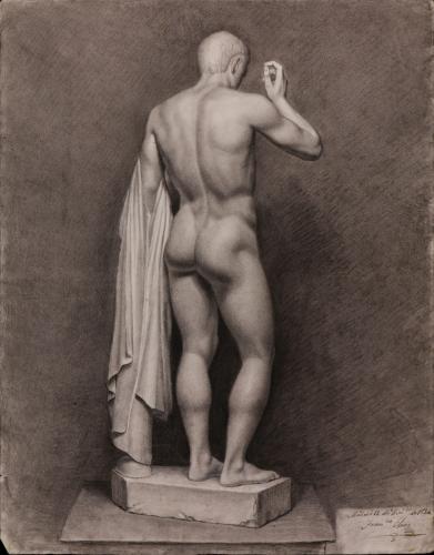 Estudio de la parte posterior de la escultura de Claudio Marcelo, anteriormente identificada como Germánico