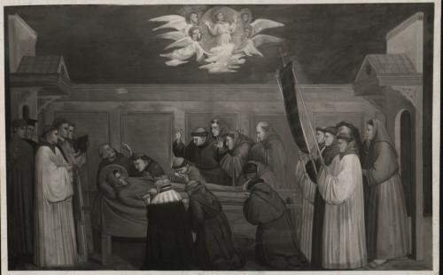 La muerte de San  Francisco”, copia de un fresco de Giotto (Eugenio Lafuente)